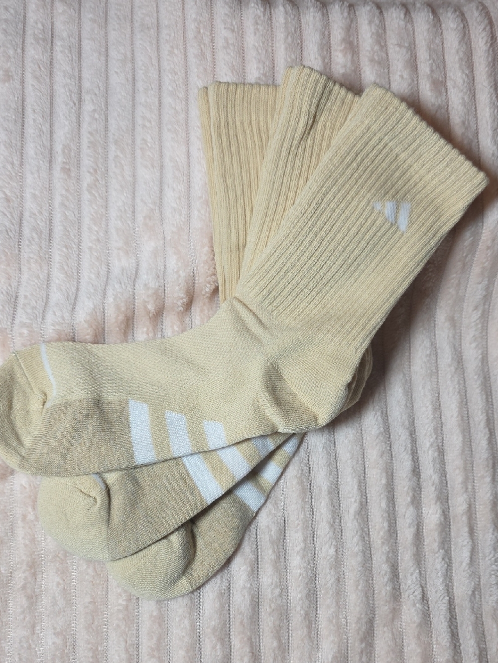 Adidas Ribbed Athletic Crew Socks